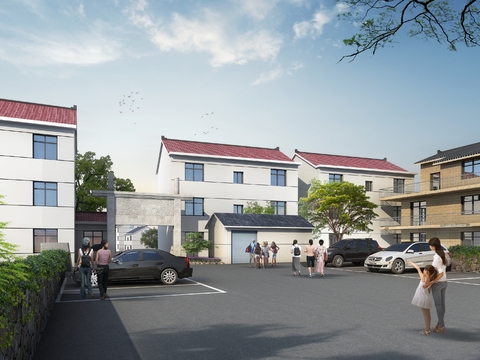  美丽乡村民宅 自建房psd 