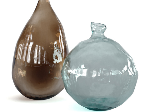  玻璃花瓶 器皿摆件3d模型 