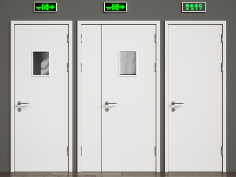  消防门 防火门 安全门3d模型 