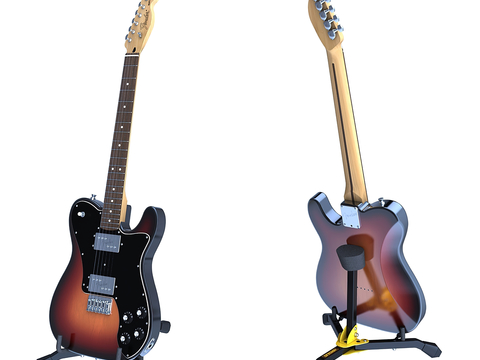  吉他 乐器3d模型 