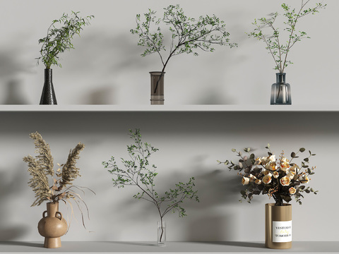  水生植物  芦苇 鲜花 插花3d模型 