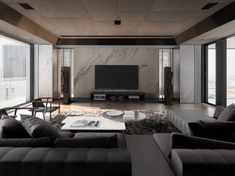  唐忠汉 现代客厅3d模型 