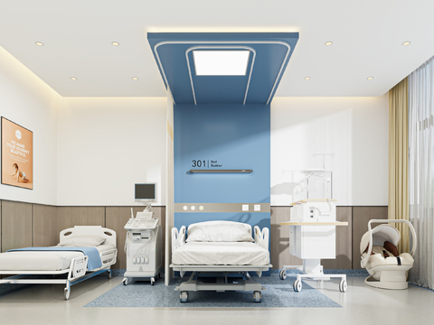  医院产房 妇产科3d模型 