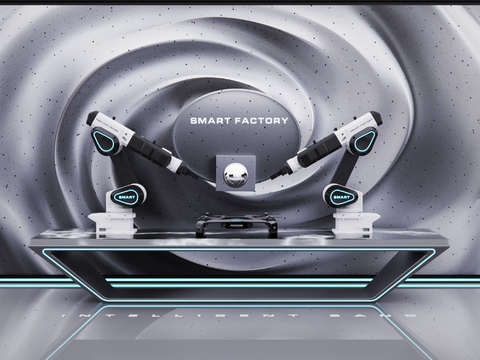  科技机械臂 智能手臂3d模型 