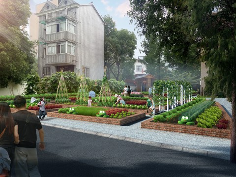  现代菜地菜园园林psd 