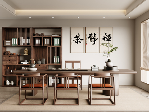 新中式茶室3d模型