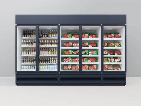  冰柜 冷藏柜3d模型 