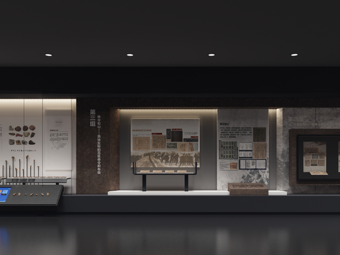  现代博物馆 文化展厅3d模型 