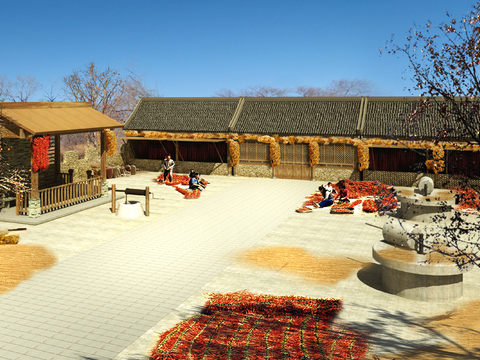  中式古建民俗psd 