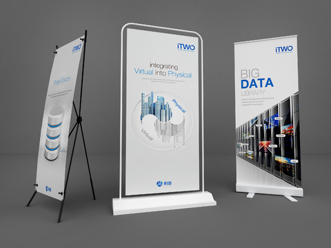  广告牌  广告屏 门型展架 T牌3d模型 