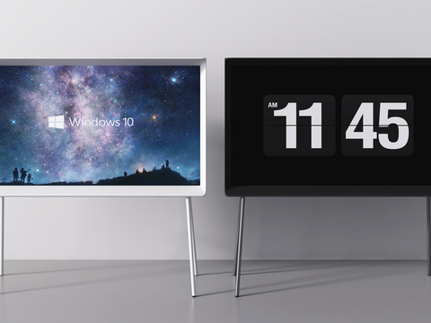  现代智能会议屏一体机3d模型 