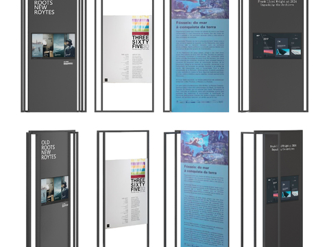  指示牌 广告牌 展示牌 导视牌3d模型 