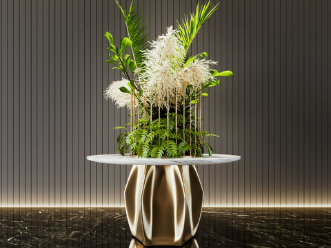 蕨类花艺 花卉 插花 鲜花3d模型