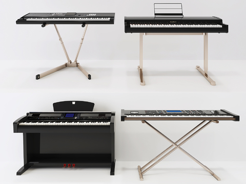  现代电子琴3d模型 