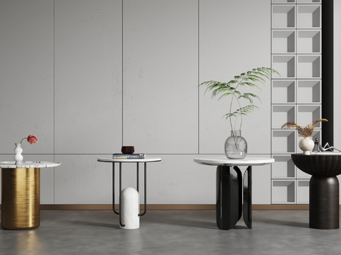 现代圆几边几3d模型