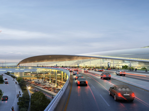  现代高速公路天桥psd 