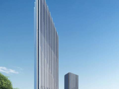  现代大厦建筑外观psd 