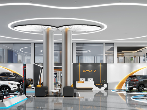  现代汽车4S店3d模型 
