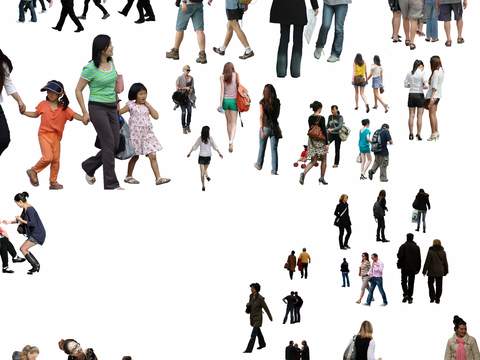  人物 行人 群众 背影psd 