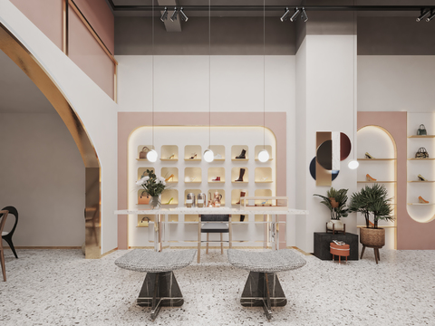  现代鞋店3d模型 