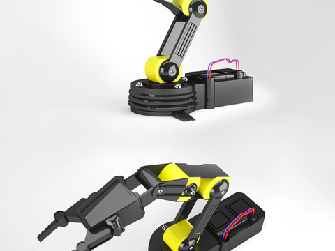  现代智能化机械手臂3d模型 