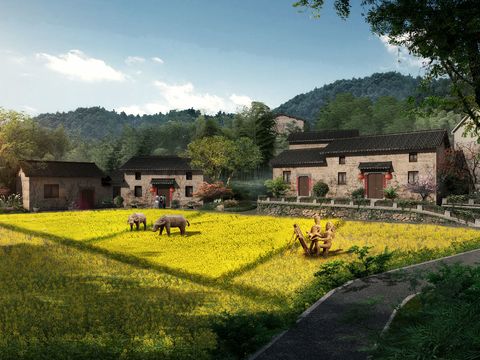  新中式菜园景观psd 