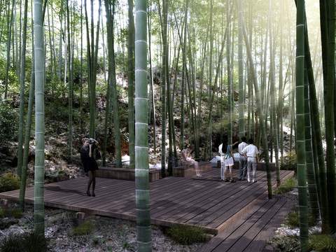  现代森林公园psd 