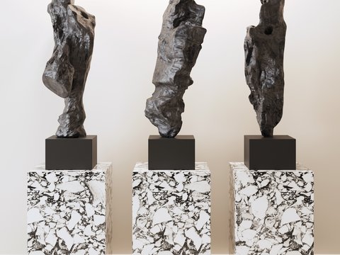  抽象雕塑 石雕 艺术摆件3d模型 