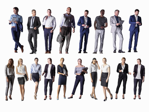  职场人物 站姿人物3d模型 