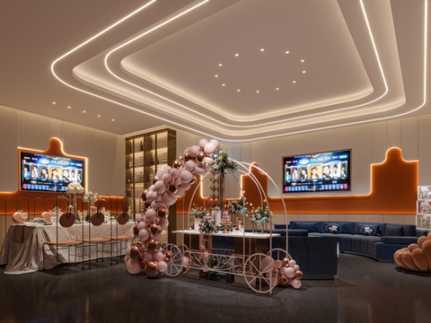  酒吧包间 包厢 包房3d模型 