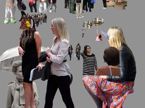  现代休闲人物psd 