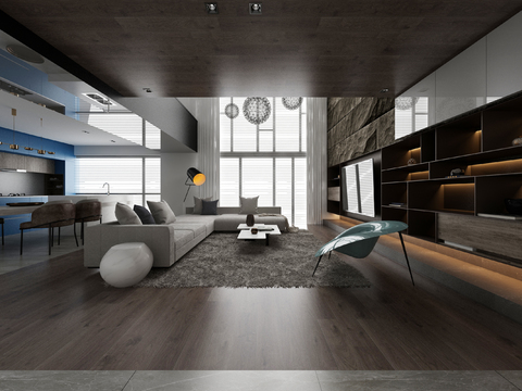  唐忠汉设计 现代客厅3d模型 