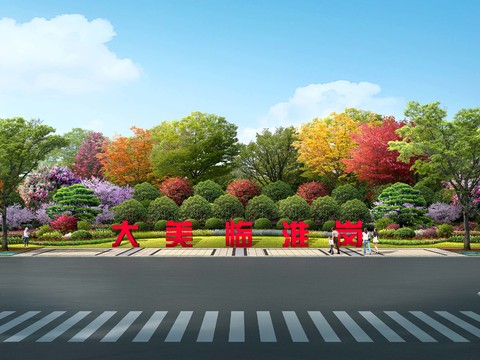  道路桥梁景观psd 