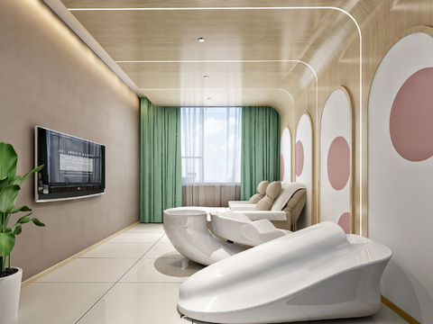  现代月子护理产后康复室3d模型 