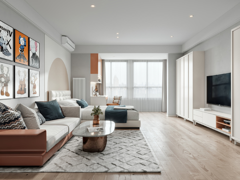  现代公寓3d模型 