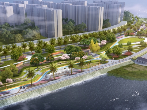  滨河绿地 运动公园psd 