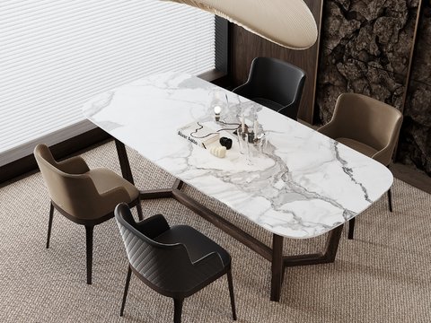 现代餐桌椅3d模型