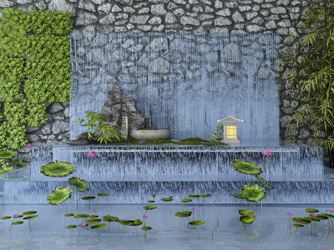  现代庭院景观小品3d模型 