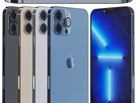  现代苹果手机3d模型 