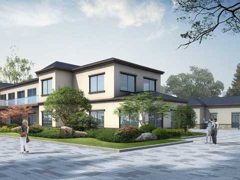  现代公园园林psd 