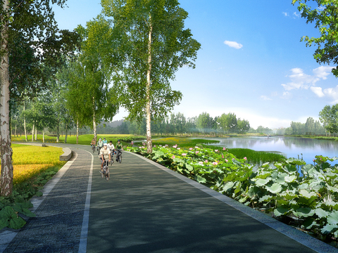  现代道路桥梁景观psd 