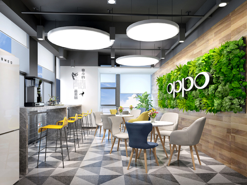  现代茶水区3d模型 