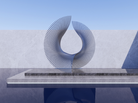  异形雕塑 艺术装置 抽象小品3d模型 