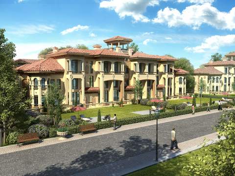  现代别墅建筑外观psd 