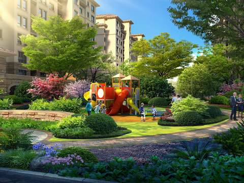  现代园林景观psd 