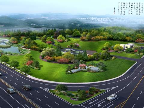  现代公路桥梁景观psd 