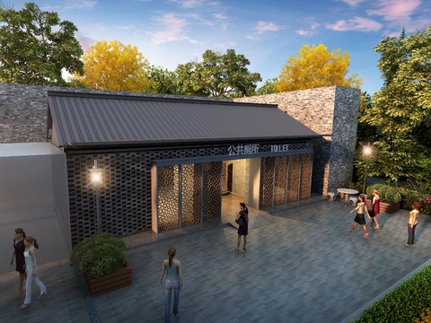  公共厕所3d模型 