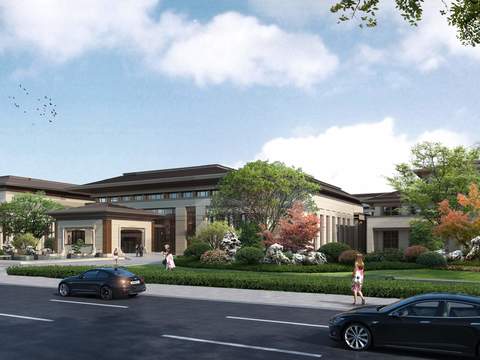  新中式道路桥梁景观psd 