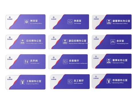  企业指示牌 标识牌 导视牌 办公室门牌3d模型 