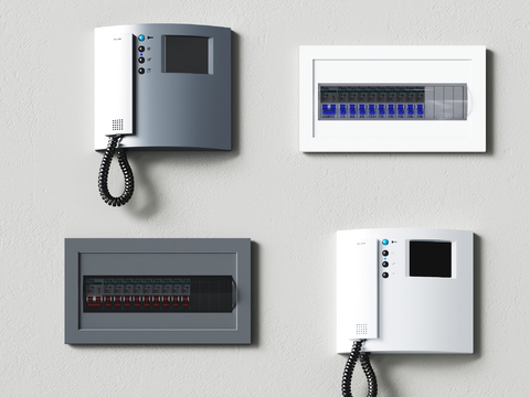  对讲机 可视电话3d模型 